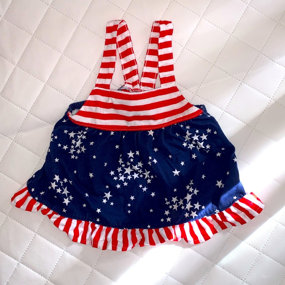 Cat & Jack baby girl USA patriotic flag | Fourth of July | 4th | 12 m summer top